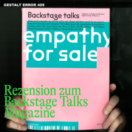 Rezension Backstage Talks Magazine