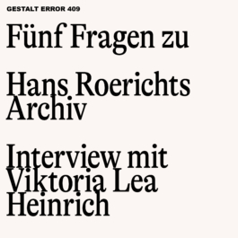 Hans Nick Roericht Archiv